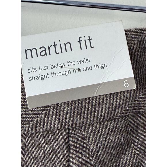 NEW Banana Republic 6 Herringbone Martin Fit Shorts 100% Wool Brown - Picture 3 of 8